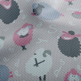 Dancing Sheep Athletic Mesh Flat Back