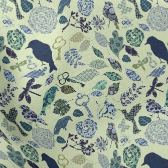 Retro Textured Bird Stretch Ponte