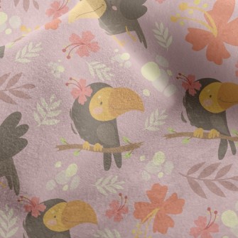 Parrot And Flowers Micro Fleece