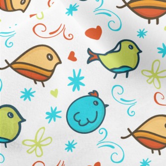 Colorful Bird Micro Fleece