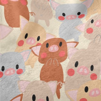 Cute Colorful Pig Minky