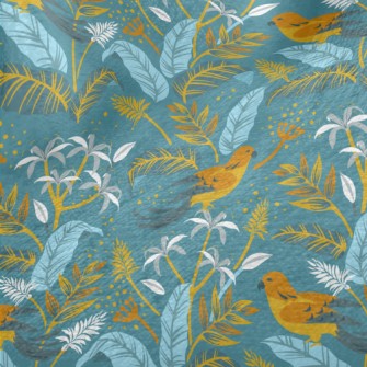 Birds And Flowers Minky