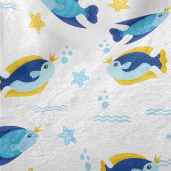 Fish Wearing Crown Minky