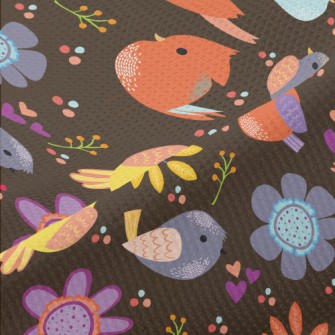 Colorful Birds Piqué