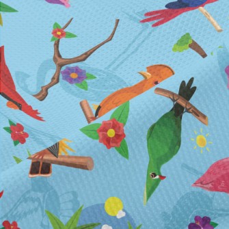 Various Birds Piqué