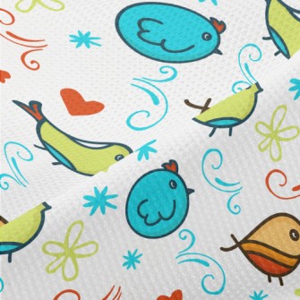 Colorful Bird Piqué