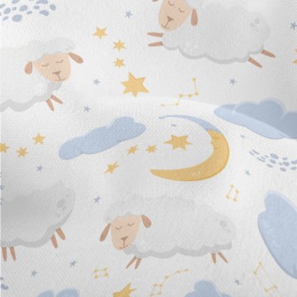 Sheep Flying Across The Starry Lightweight Performance Linen