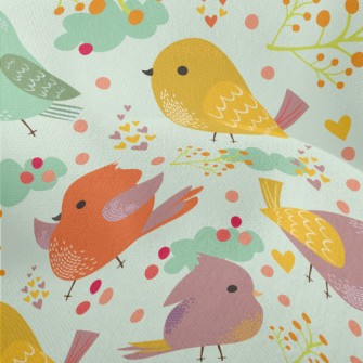 Cute Colorful Bird Lightweight Performance Linen