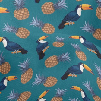 Toucan And Pineapple Lightweight Performance Linen