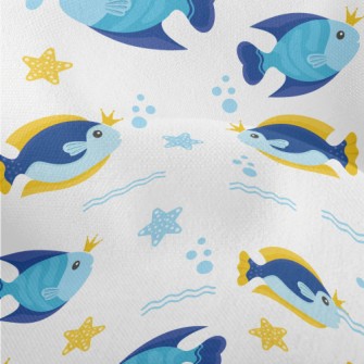 Fish Wearing Crown Lightweight Performance Linen
