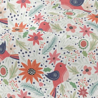 Pink Birds And Flowers Modern Jersey