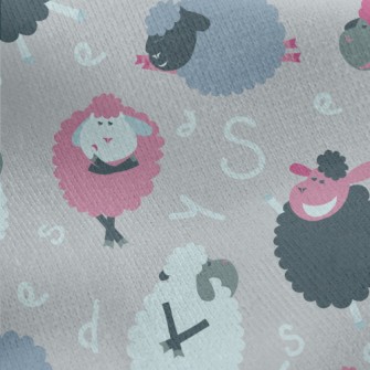 Dancing Sheep Jersey Backed Fleece