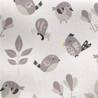 Cute Bird Jersey Backed Fleece