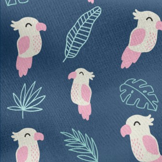 Cute Parrot Jersey Backed Fleece