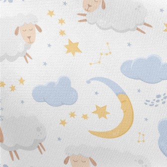 Sheep Flying Across The Starry Pongee