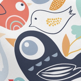 Abstract Bird Pongee