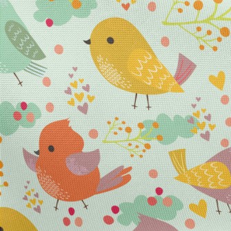 Cute Colorful Bird Pongee