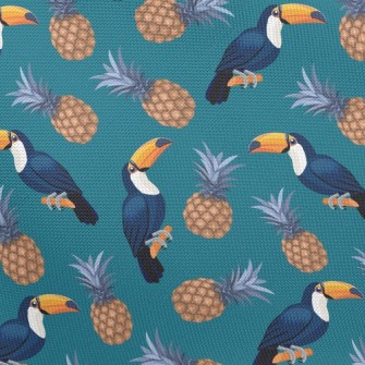 Toucan And Pineapple Pongee