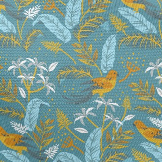 Birds And Flowers Pongee