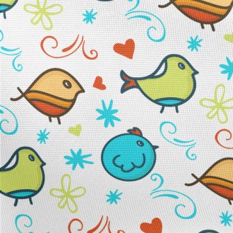 Colorful Bird Pongee