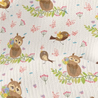 Owl And Bird Stretch Jersey