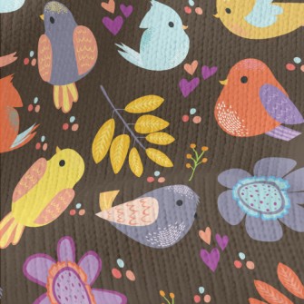 Colorful Birds Stretch Jersey