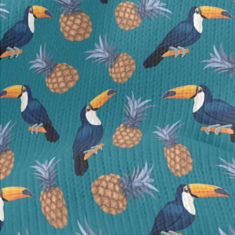 Toucan And Pineapple Stretch Jersey