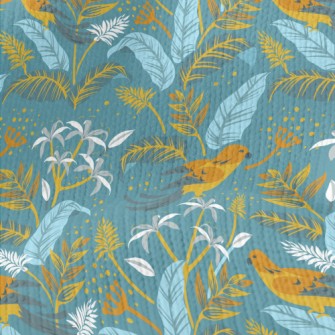Birds And Flowers Stretch Jersey