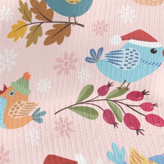 Bird Wearing Santa Hat Stretch Jersey