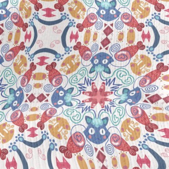 Cat And Fish Totem Stretch Jersey
