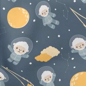 Spaceman Sheep Lightweight Cotton Poplin