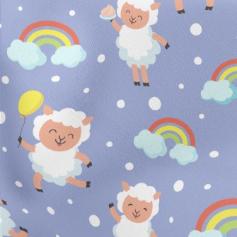 Happy Baby Sheep Lightweight Cotton Poplin