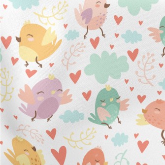 Happy Bird Lightweight Cotton Poplin