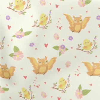 Happy Bird Lightweight Cotton Poplin
