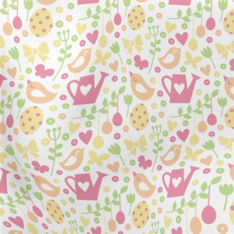 Watering Machine And Bird Lightweight Cotton Poplin