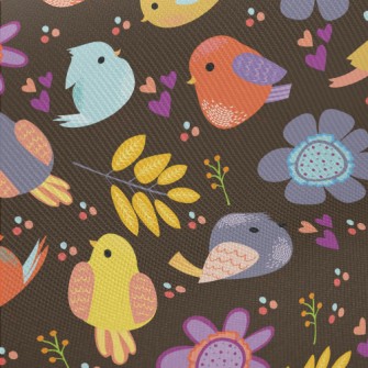 Colorful Birds Midweight Cotton Poplin