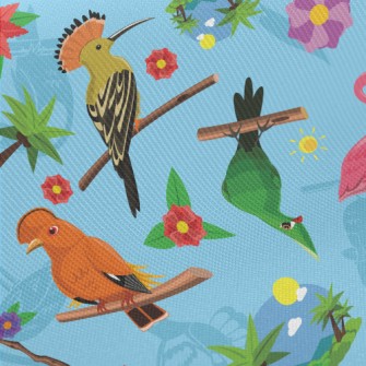 Various Birds Midweight Cotton Poplin