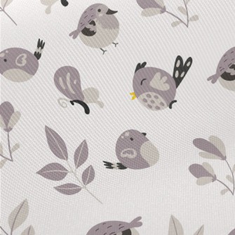 Cute Bird Midweight Cotton Poplin