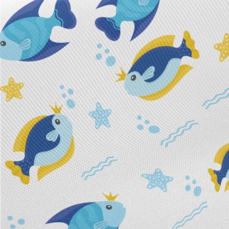 Fish Wearing Crown Midweight Cotton Poplin