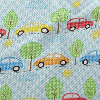 Patch Style Car Birdseye Piqué