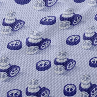 Scattered Tire Parts Birdseye Piqué