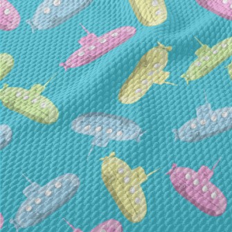 Fluorescent Submarine Birdseye Piqué