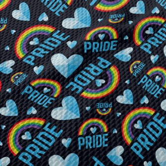 3D Love Rainbow Birdseye Piqué