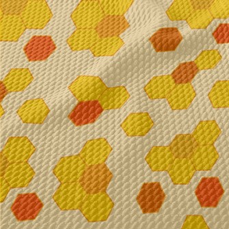 Honeycomb Geometry Birdseye Piqué