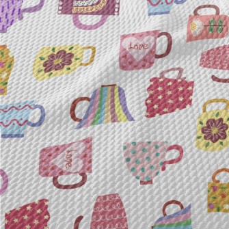 Special Pattern Coffee Cup Birdseye Piqué
