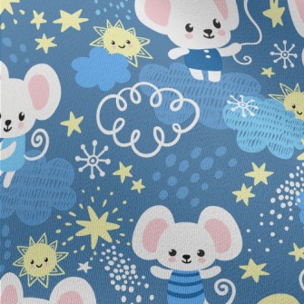 Gentle Starry Sky And Mouse Chiffon