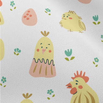 Kind Rooster And Chicks Chiffon