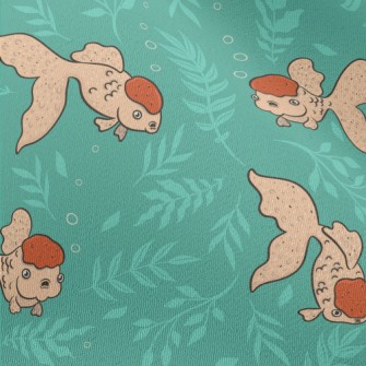 Goldfish Swimming Around Chiffon