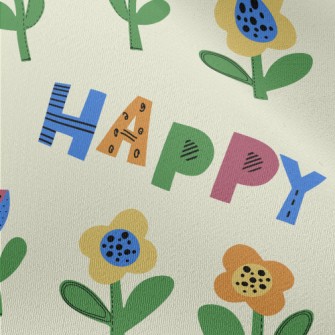 Happy Colorful Flowers Chiffon
