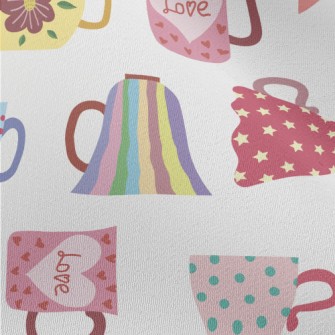 Special Pattern Coffee Cup Chiffon